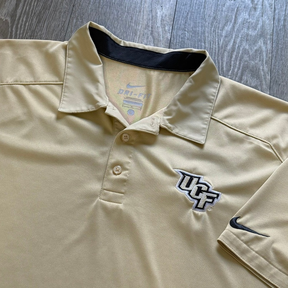 Nike UCF‎ Knights Dri-FIT Polo Shirt Football Coaches Men's Large Performance